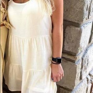small pale yellow tank dress